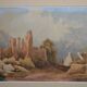 French School of the early 20th century “The Ruins” Watercolor