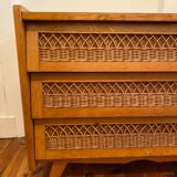 Rattan chest of drawers 3 drawers