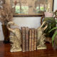 Bookend herons in brass style Art Deco 26cm