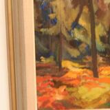 Original Mid Century Swedish Oil on Canvas – “Pine Forest” by Frans Be