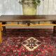 Table basse chinoise en teck et orme des années 80