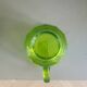 Pichet vintage en verre moulé vert