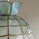 Suspension lampshade in bluish mother-of-pearl 1950