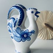 Old ceramic rooster pitcher