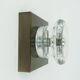 1960s 70s space age sconce by cosack-leuchten metal and thick glass