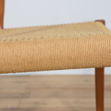Mid-century dining chairs model 77 by Niels Otto Møller for J.L. Møllers, 1960s, Set of 4