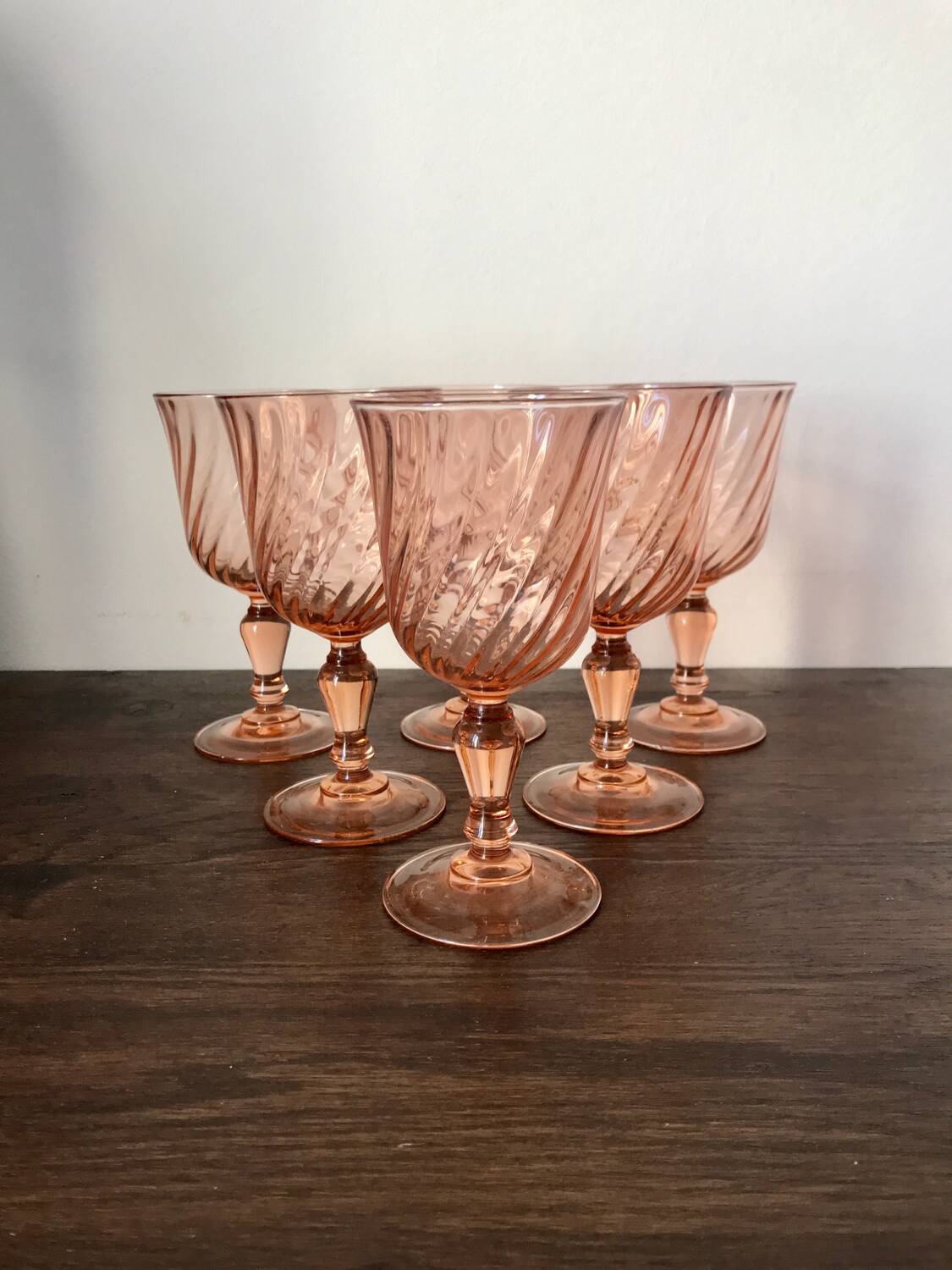 Set of 6 Rosaline stemmed glasses
