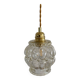 Walking lamp with vintage globe in transparent molded glass