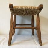 Stool straw Mid century Bull