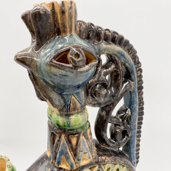 Cruche « Cocotte XXL » céramique de Manises, 1950s