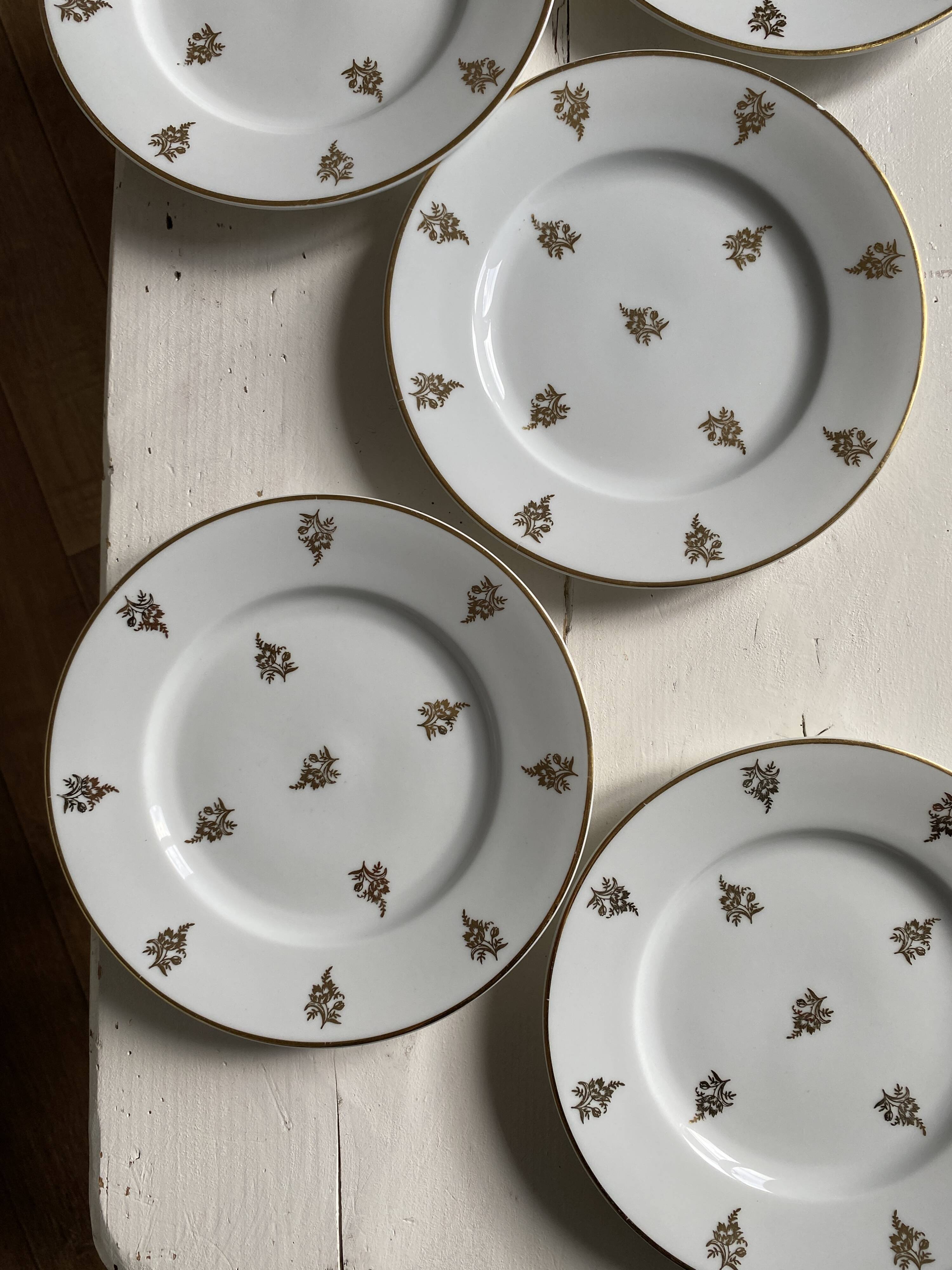 Six Limoges porcelain dessert plates