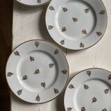 Six Limoges porcelain dessert plates