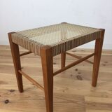 60s modernist stool, canning and wood