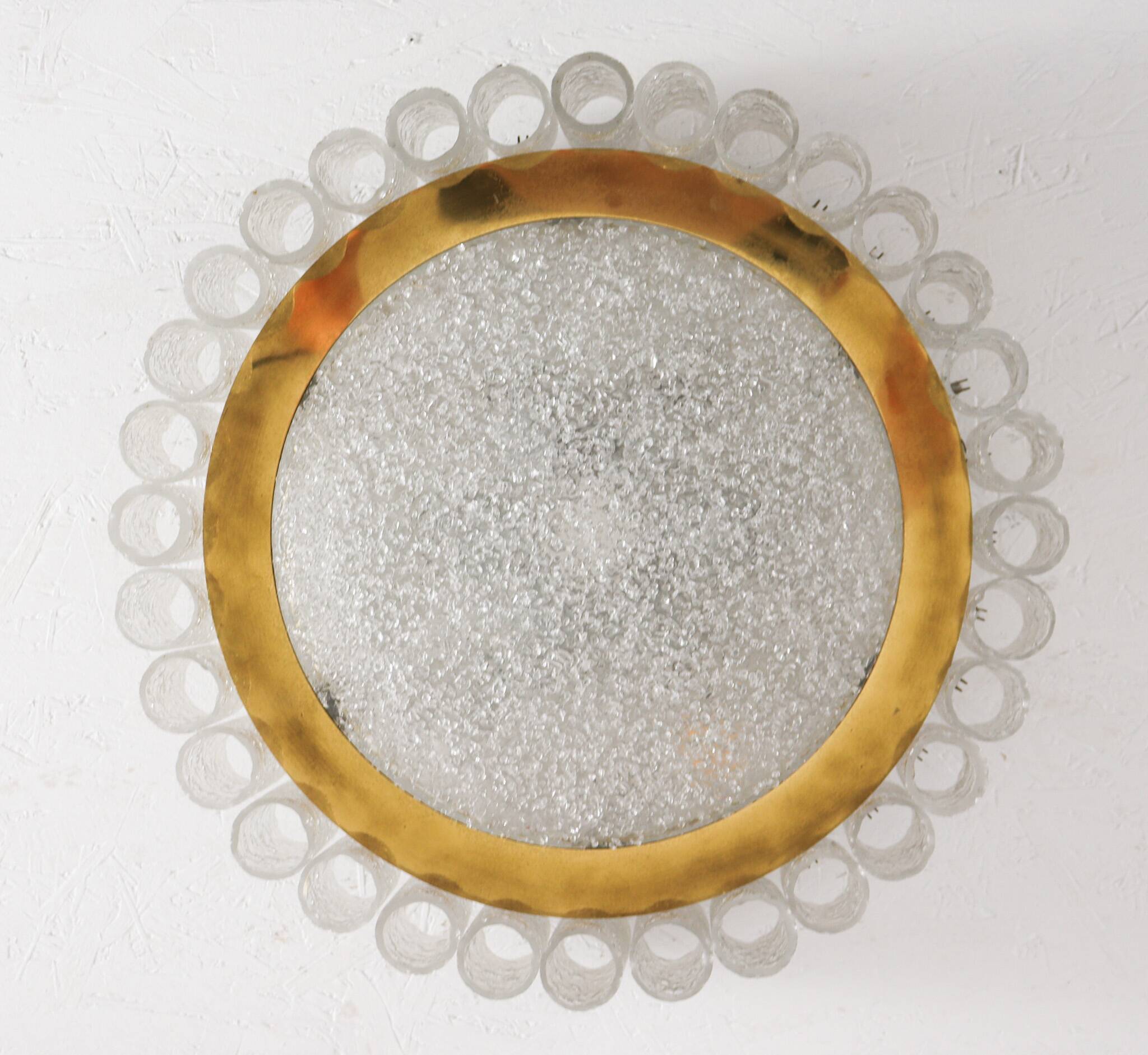 Mid Century Deckenlampe von Doria Leuchten, Deutschland, 1970er Jahre