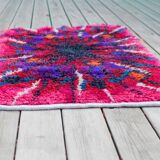 Swedish Tibetan Rya rug with flower by Jagarz for Rya