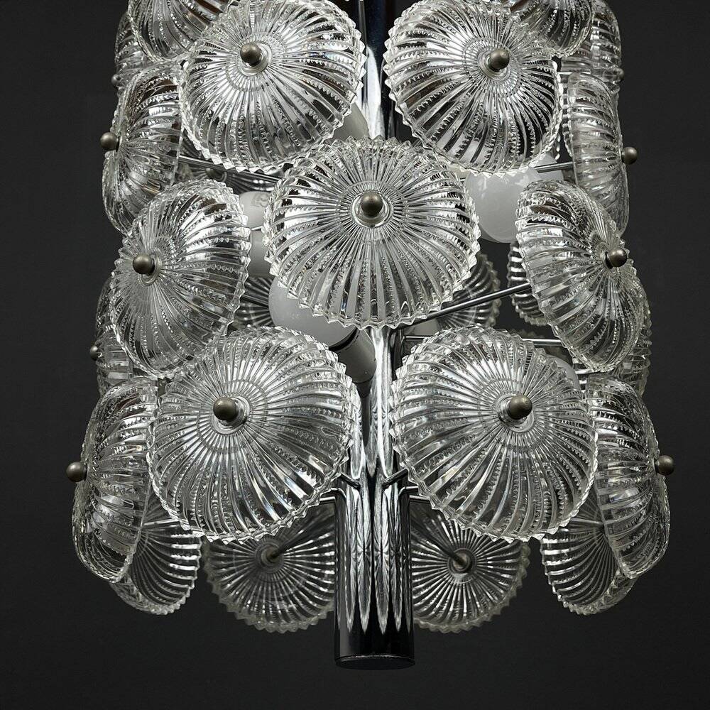 Vintage crystal chandelier Dandelion, Italy, 1960s