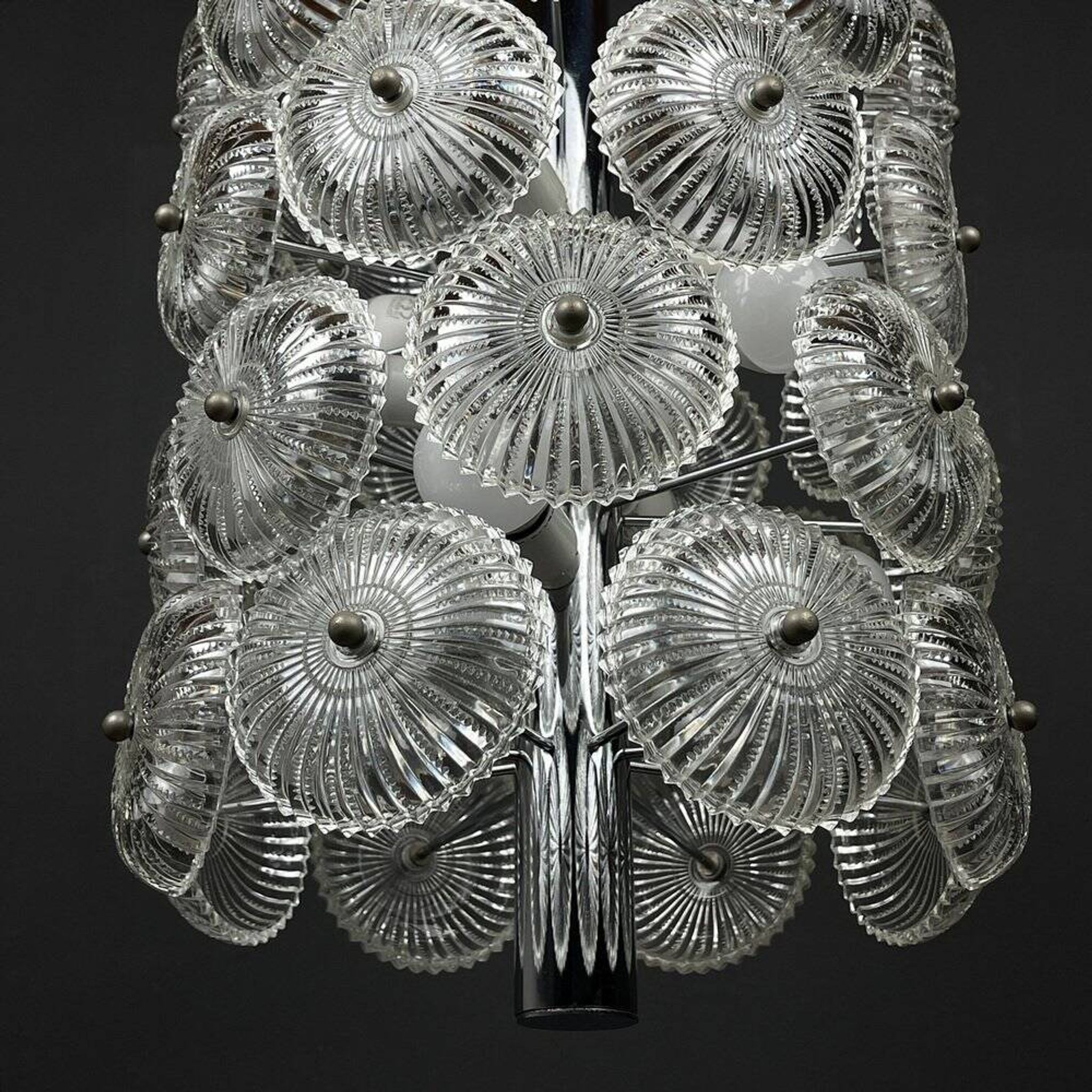 Vintage crystal chandelier Dandelion, Italy, 1960s