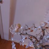 Chandelier to, colored crystal tassels