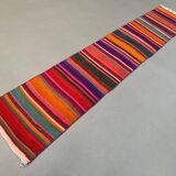 Old Turkish narrow Kilim Runner 283x51 cm shabby chic, vintage kelim