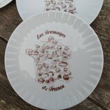 Series of 5 cheese plates, vintage