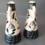 Pair of vases with handles made in Belgium 1950/1960.