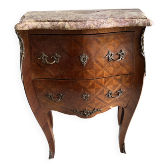 small bedside or accent chest, Louis XV style