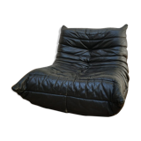 Togo in black leather by Ligne Roset