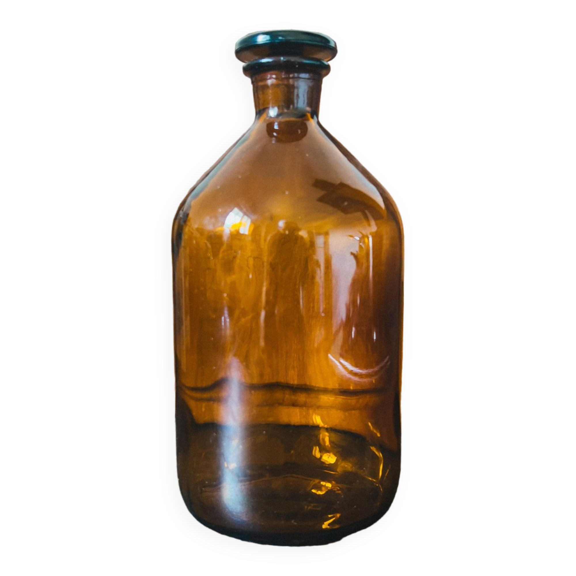 Old laboratory bottle old pharmacy Prolabo 1150 cl amber glass
