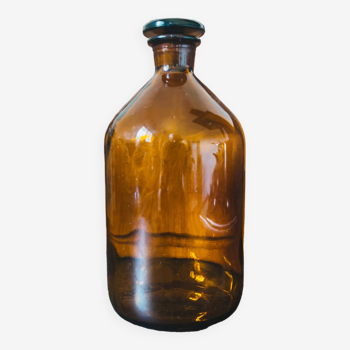 Old laboratory bottle old pharmacy Prolabo 1150 cl amber glass