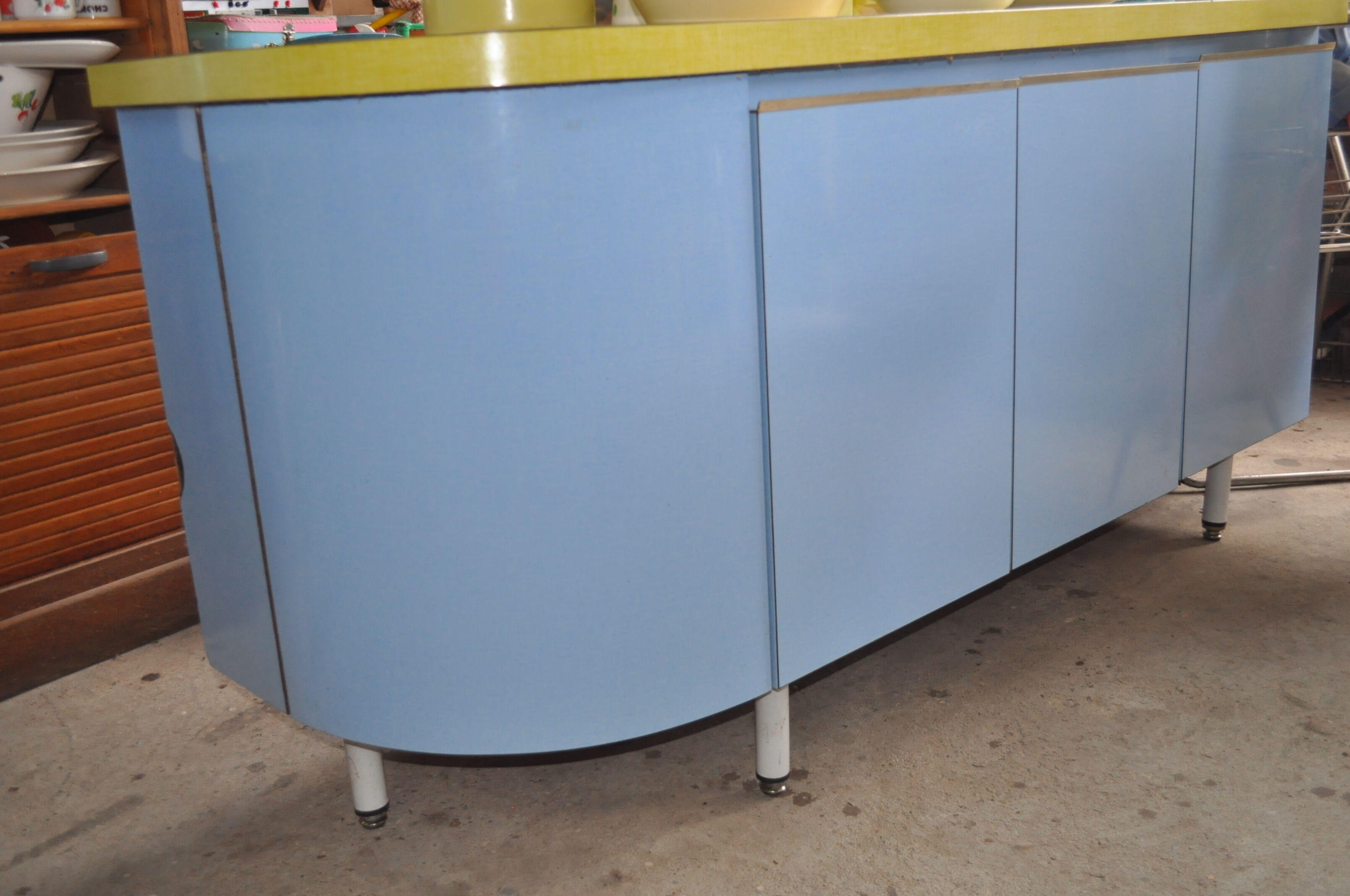 Two-tone formica sideboard