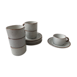 Set of 6 cups in stoneware