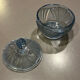 Vintage blue azure glass bonbonnière / sugar bowl – Vallérysthal (Condition