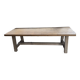 Contemporary farmhouse table – Solid reclaimed elm – One-piece tabletop