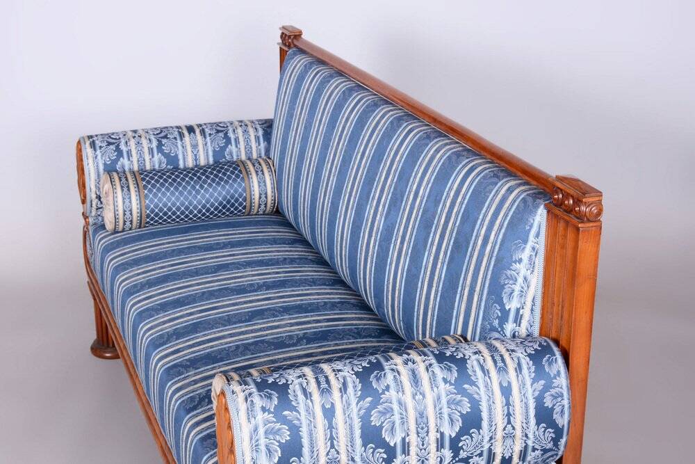 Biedermeier Museum Prague Sofa in Cherry Wood, Czech, 1820s