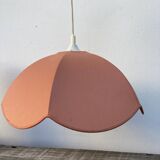 Vintage taupe fabric pendant light