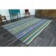 1970s Vintage Turkish Oushak Handmade Wool Cotton Green Area Rug 196x271