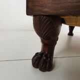 Superbe chaise longue Empire en acajou – vers 1800–1830 – pieds en pattes de lion sculptés