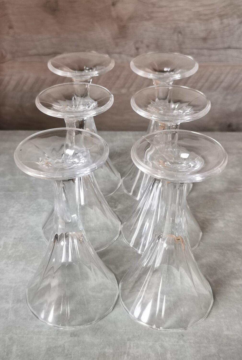 Durand Monceaux crystal liqueur glasses