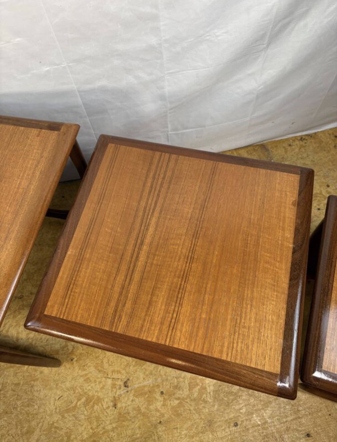 Mid- century retro vintage teak nest of tables by g plan 1960 Danish Design