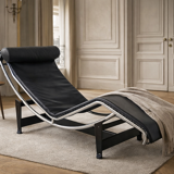 LC4 chaise longue signed – Le Corbusier / Cassina – black leather