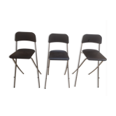 Set of 3 chairs high bar wood and epoxy ikea