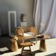 Natural solid suar side table (monoxyle) with a minimal conical base.