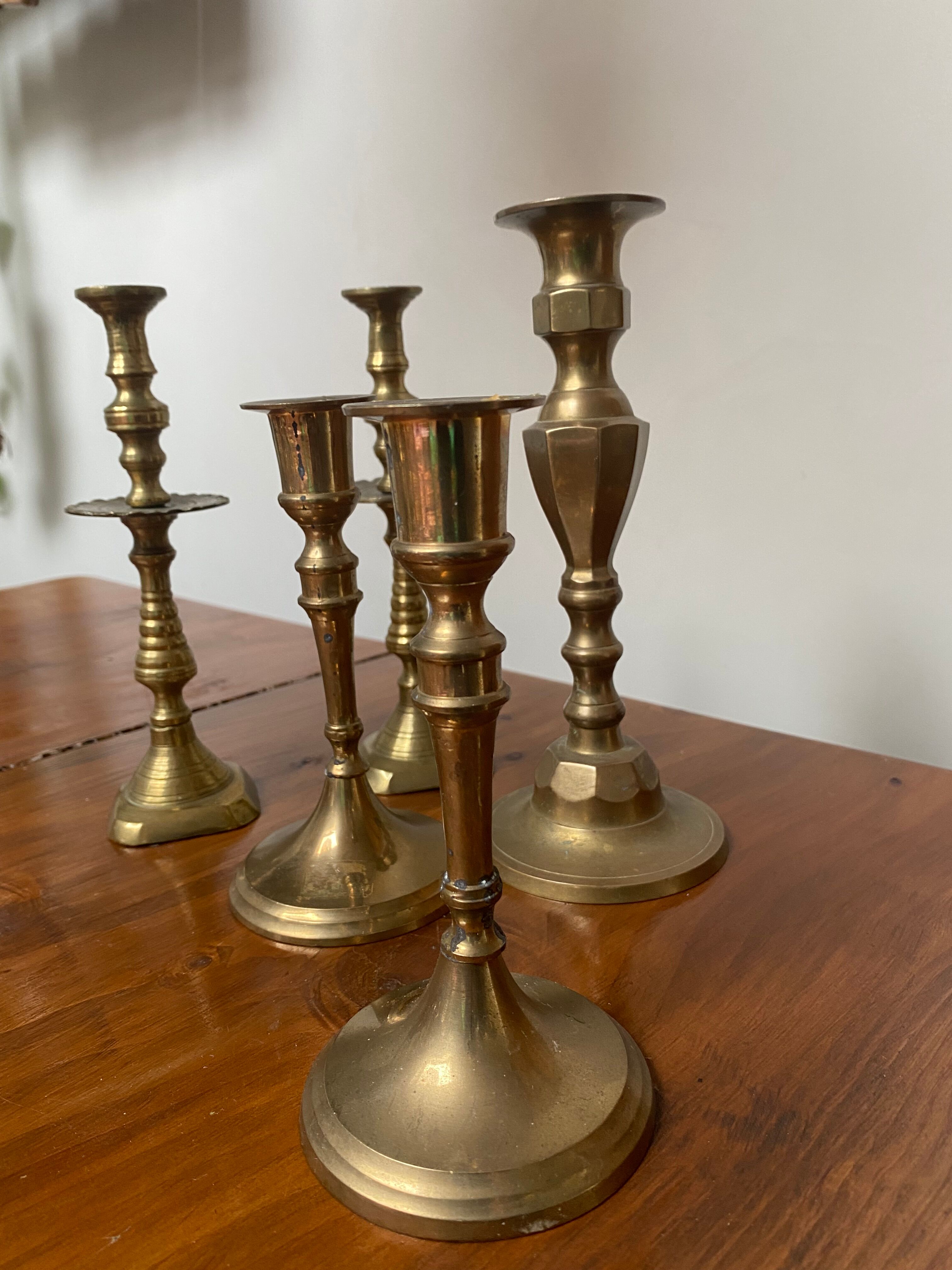 Brass candle holders