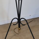 Tripod floor lamp in tubular metal - 1950s