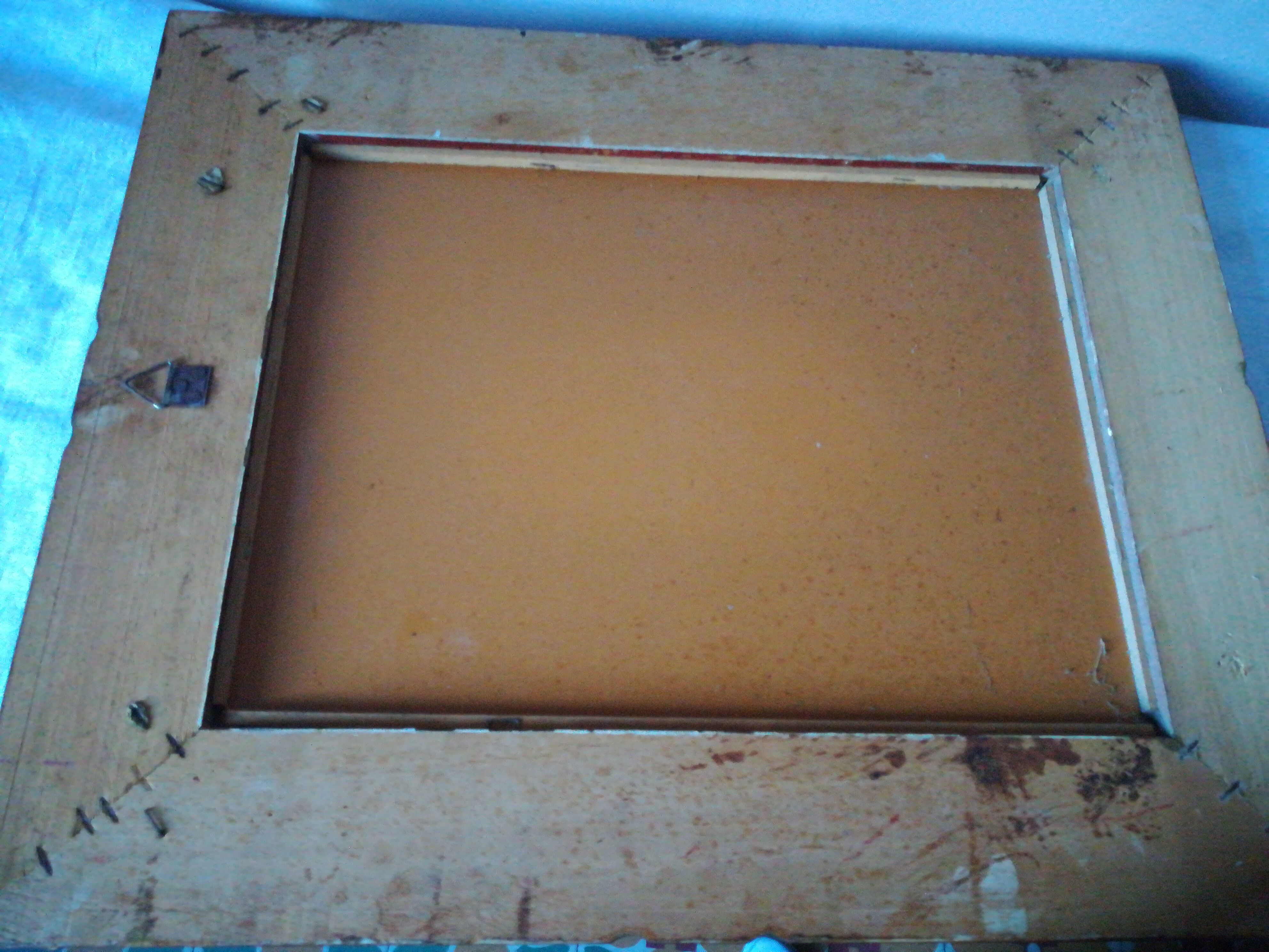 Mirror a volutes in wood and stucco 46 x 57cm