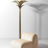 Rare brass palm floor lamp by Henri Fernandez, 1970s