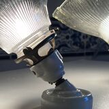 Holophane wall lights with bistro-style porcelain supports