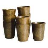 lot de 9 mugs en grès Digoin