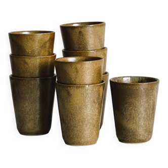lot de 9 mugs en grès Digoin