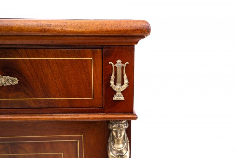 Large double-sided Empire-style desk, France, circa 1870. After renovation.